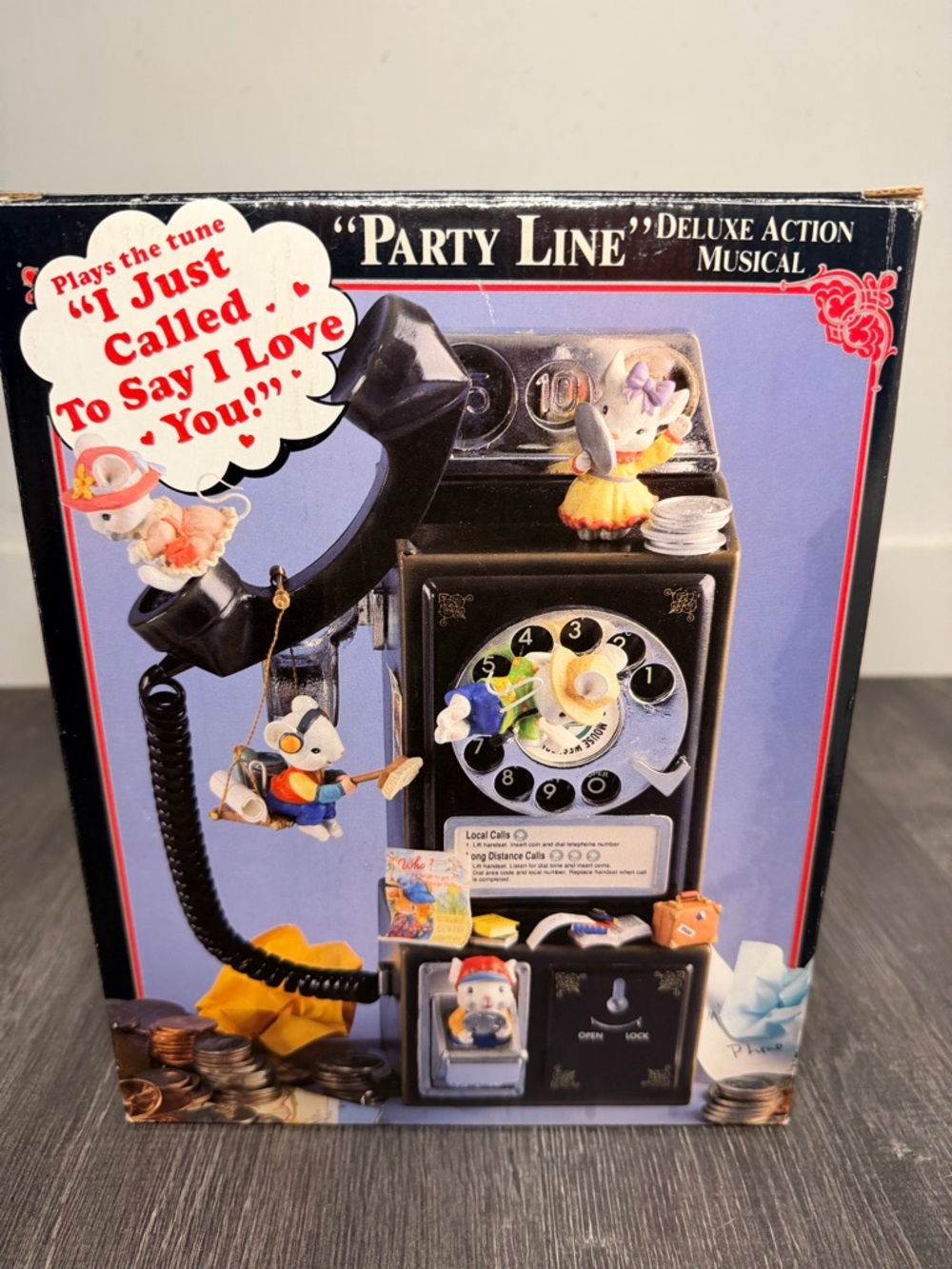 Enesco Party Line Musical Mouse Phone NEW In Box Animated Works